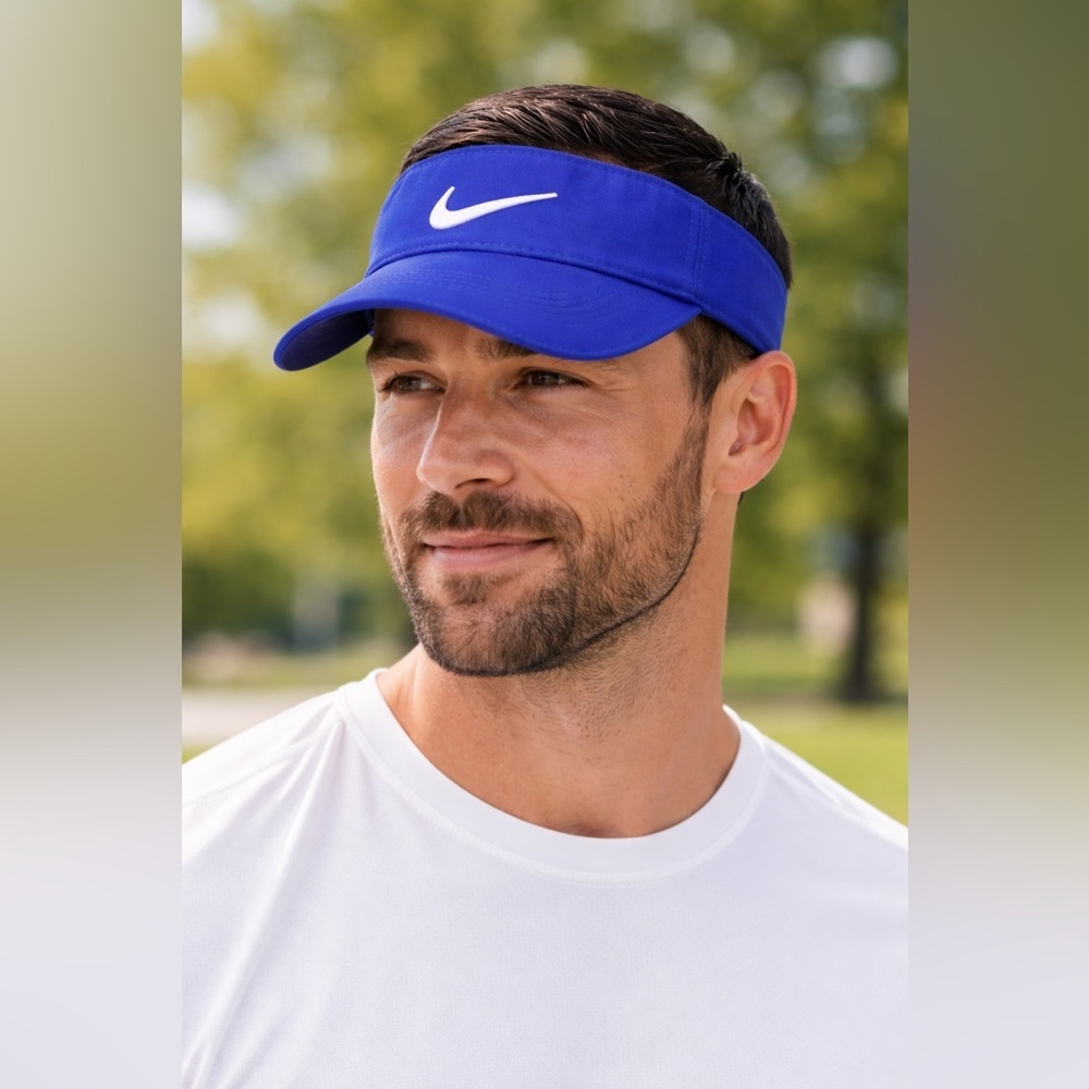 nike embroidered Swoosh Golf Visor Hat Unisex Adjustable Preppy Lifestyle